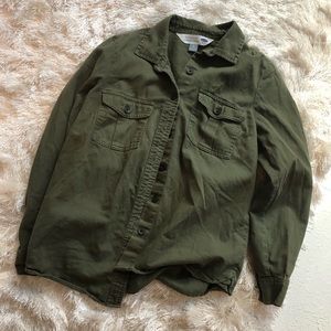 Forest Green Button-Down Shirt - Old Navy - Size S